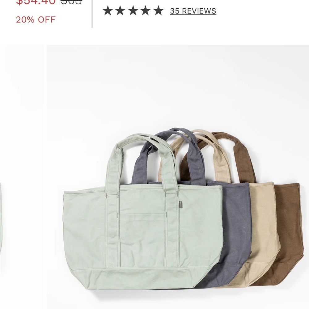 Cozy earth Green Canvas Tote Bag - Picture 7 of 7